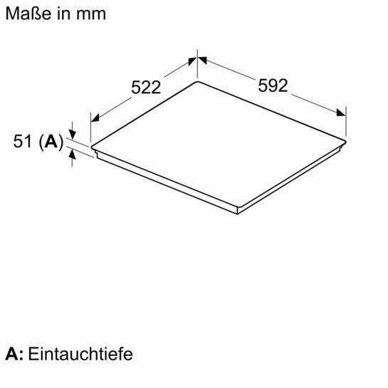 iQ500 Induktionskochfeld 60 cm Mattschwarz, Rahmenlos aufliegend ED61AHSC1E