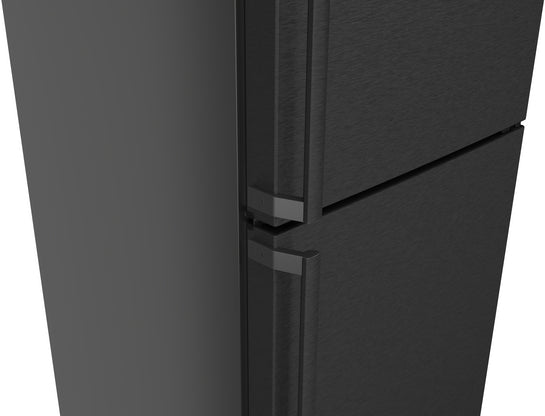 Serie 4 Freistehende Kühl-Gefrier-Kombination mit Gefrierbereich unten 203 x 60 cm Gebürsteter schwarzer Stahl AntiFingerprint KGN39VXBT
