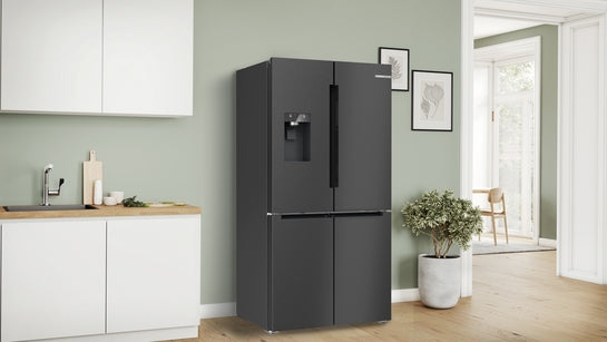 Serie 6 Kühl-Gefrier-Kombination, mehrtürig 183 x 90.5 cm Gebürsteter schwarzer Stahl AntiFingerprint, Total No Frost  KFI96AXEA