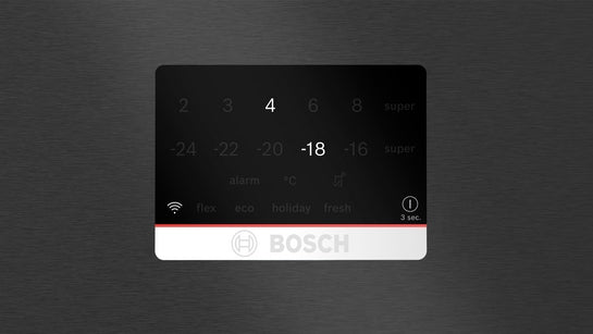 Serie 8 Freistehende Kühl-Gefrier-Kombination mit Gefrierbereich unten 186 x 86 cm Gebürsteter schwarzer Stahl AntiFingerprint KGP86AXB0N