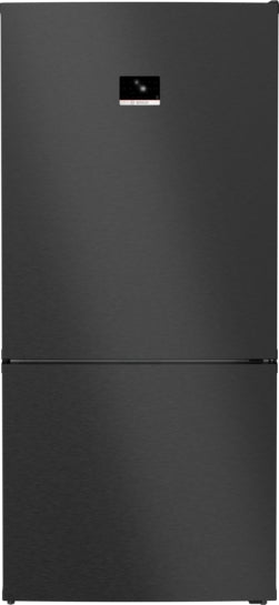 Serie 8 Freistehende Kühl-Gefrier-Kombination mit Gefrierbereich unten 186 x 86 cm Gebürsteter schwarzer Stahl AntiFingerprint KGP86AXB0N