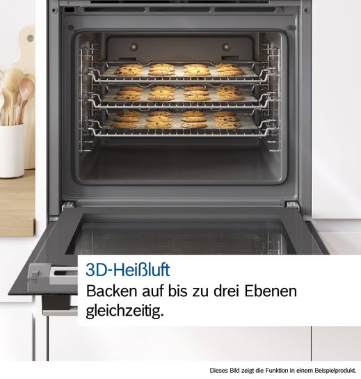 Serie 4 Einbau-Backofen 60 x 60 cm Schwarz HBA514BB3
