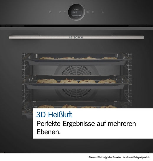 Serie 8 Einbau-Backofen 60 x 60 cm Schwarz HBG7341B1