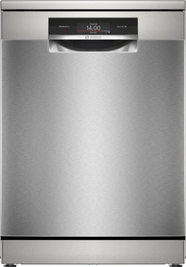 Serie 8 Freistehender Geschirrspüler 60 cm Gebürsteter Stahl mit Anti-Fingerprint SMS8TCI04E