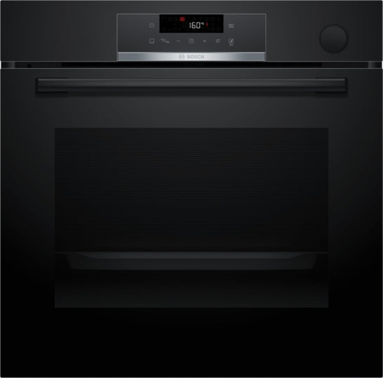 Serie 4 Einbau-Backofen mit Dampfunterstützung 60 x 60 cm Schwarz HRG532BB3