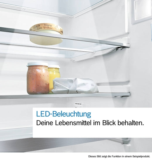 Serie 4 Freistehende Kühl-Gefrier-Kombination mit Gefrierbereich unten 203 x 60 cm Metall-Optik, Total No Frost  KGN392LAG