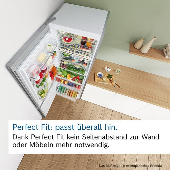Serie 4 Freistehende Kühl-Gefrier-Kombination mit Gefrierbereich unten 186 x 60 cm Gebürsteter schwarzer Stahl AntiFingerprint, Total No Frost  KGN36VXCT