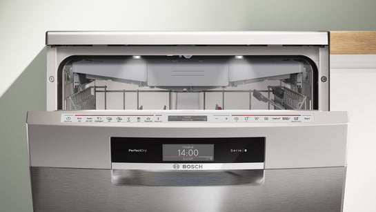 Serie 8 Freistehender Geschirrspüler 60 cm Gebürsteter Stahl mit Anti-Fingerprint SMS8TCI04E
