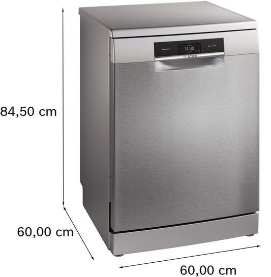 Serie 8 Freistehender Geschirrspüler 60 cm Gebürsteter Stahl mit Anti-Fingerprint SMS8TCI04E