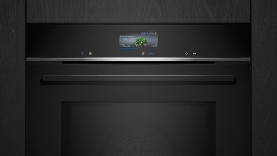 iQ700 Einbau-Backofen mit Mikrowellenfunktion 60 x 60 cm Schwarz, Edelstahl HM776GKB1