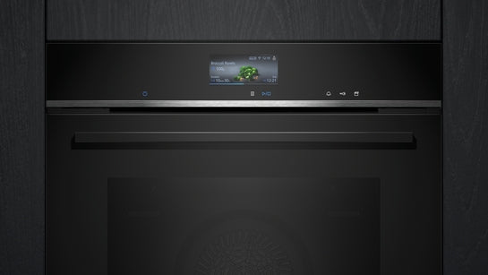 iQ700 Einbau-Dampfbackofen 60 x 60 cm Schwarz, Edelstahl HS736G3B1