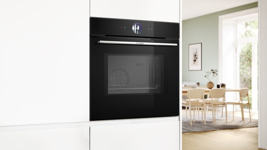 Serie 8 Einbau-Backofen mit Mikrowellenfunktion 60 x 60 cm Schwarz HMG7361B1