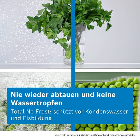 Serie 4 Freistehende Kühl-Gefrier-Kombination mit Gefrierbereich unten 203 x 60 cm Gebürsteter Stahl KGN392I2F