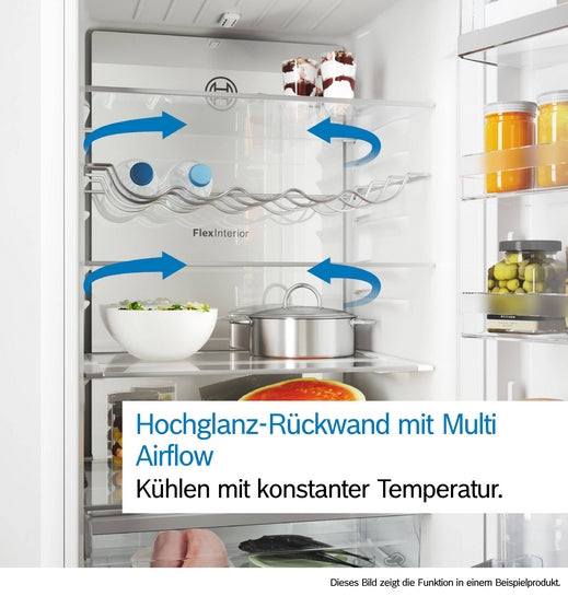 Serie 4 Freistehende Kühl-Gefrier-Kombination mit Gefrierbereich unten 203 x 70 cm Metall-Optik KGN492LAF