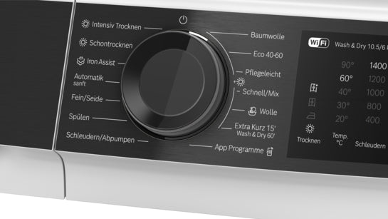 Serie 6 Waschtrockner 10.5 kg /6 kg max. 1400 U/min. WNG24443