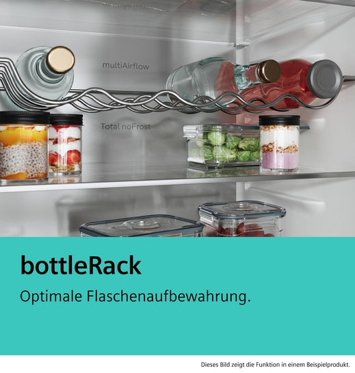 iQ300 Freistehende Kühl-Gefrier-Kombination mit Gefrierbereich unten 203 x 70 cm Edelstahl KG49NVIBG