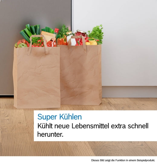 Serie 4 Freistehende Kühl-Gefrier-Kombination mit Gefrierbereich unten 203 x 70 cm Metall-Optik KGN492LAF