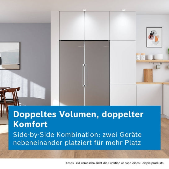 Serie 4 Freistehender Kühlschrank 186.2 x 59.5 cm Metall-Optik KSN36VLDG