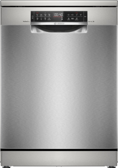 Serie 8 Freistehender Geschirrspüler 60 cm Gebürsteter Stahl mit Anti-Fingerprint SMS8YCI04E