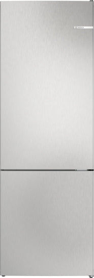 Serie 4 Freistehende Kühl-Gefrier-Kombination mit Gefrierbereich unten 203 x 70 cm Metall-Optik KGN492LAF