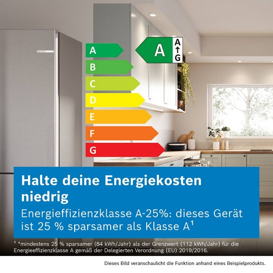 Serie 4 Freistehende Kühl-Gefrier-Kombination mit Gefrierbereich unten 203 x 60 cm Gebürsteter Stahl KGN392I2F