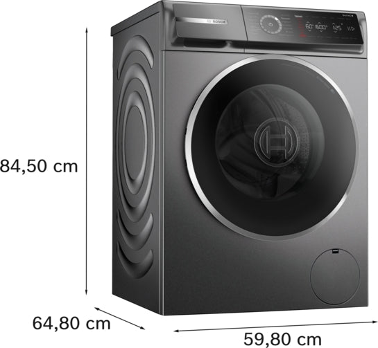 Serie 8 Waschmaschine, Frontlader 11 kg max. 1600 U/min., Grau WGB2660R1