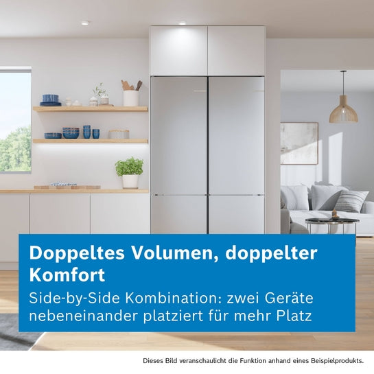 Serie 2 Freistehende Kühl-Gefrier-Kombination mit Gefrierbereich unten 203.2 x 59.5 cm Metall-Optik KGN39NLCK