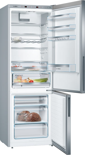 Serie 6 Freistehende Kühl-Gefrier-Kombination mit Gefrierbereich unten 201 x 70 cm Inox KGE49AICA