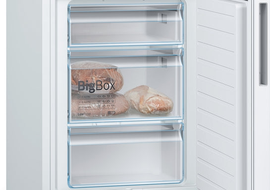 Serie 6 Freistehende Kühl-Gefrier-Kombination mit Gefrierbereich unten 201 x 60 cm Weiß KGE39AWCA