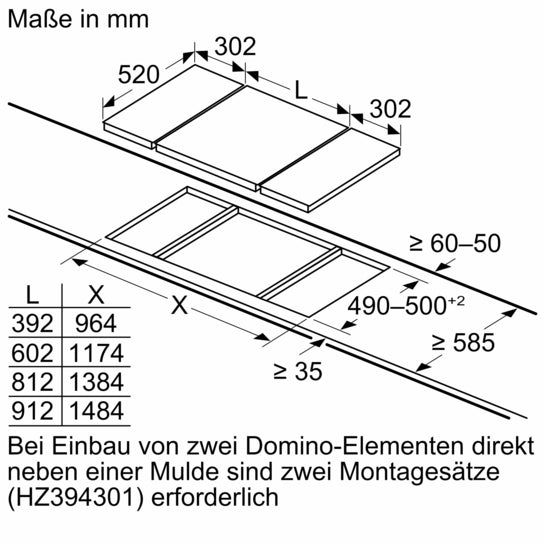 iQ300 Domino-Kochfeld, Elektro 30 cm Mit Rahmen aufliegend ET375FFP1E
