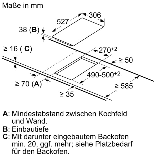 Serie 6 Domino-Kochfeld, Elektro 30 cm Mit Rahmen aufliegend PKF375FP2E